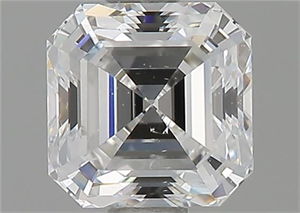 Picture of Natural Diamond 0.91 Carats, Asscher with  Cut, E Color, SI2 Clarity and Certified by GIA