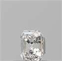 Natural Diamond 0.57 Carats, Asscher with  Cut, I Color, VVS2 Clarity and Certified by GIA
