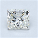 Natural Diamond 1.70 Carats, Princess with  Cut, I Color, SI1 Clarity and Certified by GIA