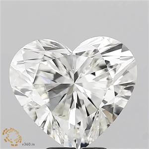 Picture of Natural Diamond 4.02 Carats, Heart with  Cut, K Color, SI1 Clarity and Certified by IGI