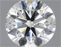 Natural Diamond 0.40 Carats, Round with Excellent Cut, H Color, SI2 Clarity and Certified by IGI