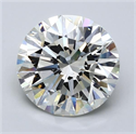 Natural Diamond 6.70 Carats, Round with Excellent Cut, H Color, VVS1 Clarity and Certified by HRD