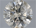 Natural Diamond 1.08 Carats, Round with Excellent Cut, L Color, I1 Clarity and Certified by IGI