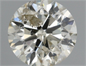 Natural Diamond 0.90 Carats, Round with Excellent Cut, K Color, I1 Clarity and Certified by IGI