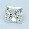 Natural Diamond 1.50 Carats, Princess with  Cut, J Color, VVS2 Clarity and Certified by GIA