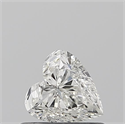 Natural Diamond 0.50 Carats, Heart with  Cut, J Color, SI2 Clarity and Certified by GIA
