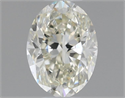 Natural Diamond 0.40 Carats, Oval with  Cut, K Color, VVS2 Clarity and Certified by GIA