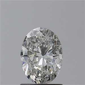 Picture of Natural Diamond 1.02 Carats, Oval with  Cut, H Color, I1 Clarity and Certified by GIA