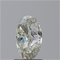 Natural Diamond 1.50 Carats, Oval with  Cut, L Color, SI2 Clarity and Certified by GIA
