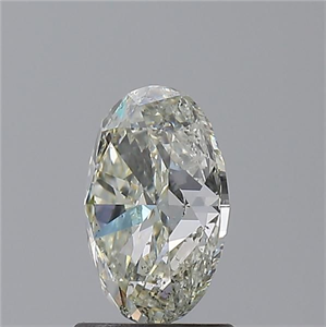 Picture of Natural Diamond 1.50 Carats, Oval with  Cut, L Color, SI2 Clarity and Certified by GIA