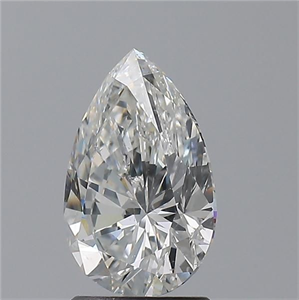 Foto Diamante Natural 1.70 quilates, De pera , Color G, claridad SI1 y certificado GIA de