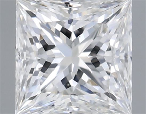 Picture of Natural Diamond 0.41 Carats, Princess with  Cut, E Color, SI1 Clarity and Certified by GIA