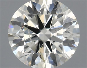 Picture of Natural Diamond 0.43 Carats, Round with Excellent Cut, K Color, SI2 Clarity and Certified by IGI