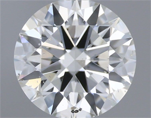 Picture of Natural Diamond 0.57 Carats, Round with Excellent Cut, I Color, SI2 Clarity and Certified by IGI