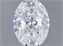 Natural Diamond 0.55 Carats, Oval with  Cut, D Color, VS2 Clarity and Certified by GIA