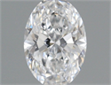 Natural Diamond 0.40 Carats, Oval with  Cut, F Color, VVS2 Clarity and Certified by GIA