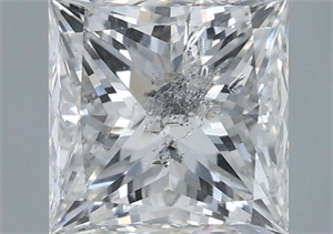 Picture of Natural Diamond 2.00 Carats, Princess with  Cut, F Color, I2 Clarity and Certified by IGI