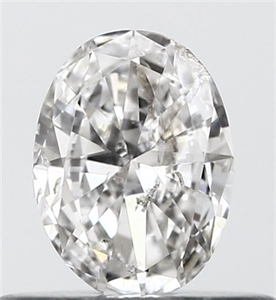 Picture of Natural Diamond 0.30 Carats, Oval with  Cut, F Color, I2 Clarity and Certified by GIA