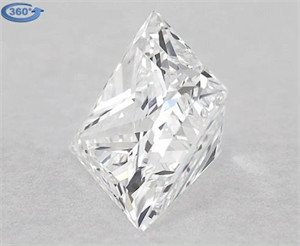Picture of Natural Diamond 0.71 Carats, Princess with  Cut, E Color, VS2 Clarity and Certified by GIA