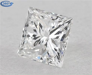 Picture of Natural Diamond 0.70 Carats, Princess with  Cut, E Color, VS1 Clarity and Certified by GIA