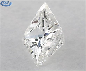 Picture of Natural Diamond 0.50 Carats, Princess with  Cut, H Color, VVS2 Clarity and Certified by GIA