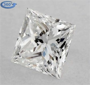Picture of Natural Diamond 0.96 Carats, Princess with  Cut, G Color, VS2 Clarity and Certified by GIA