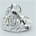 Natural Diamond 3.70 Carats, Heart with  Cut, H Color, SI2 Clarity and Certified by GIA