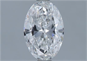 Natural Diamond 1.01 Carats, Oval with  Cut, F Color, I1 Clarity and Certified by GIA