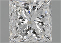 Natural Diamond 1.91 Carats, Princess with  Cut, F Color, SI1 Clarity and Certified by GIA
