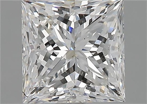 Picture of Natural Diamond 1.91 Carats, Princess with  Cut, F Color, SI1 Clarity and Certified by GIA