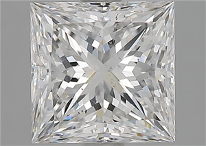 Picture of Natural Diamond 1.72 Carats, Princess with  Cut, D Color, SI1 Clarity and Certified by GIA