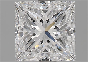Foto Diamante Natural 1.71 quilates, Princesa , Color E, claridad VS2 y certificado GIA de