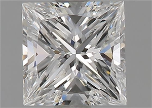 Picture of Natural Diamond 1.02 Carats, Princess with  Cut, F Color, VS2 Clarity and Certified by GIA