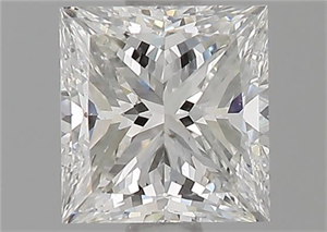 Picture of Natural Diamond 1.02 Carats, Princess with  Cut, H Color, SI1 Clarity and Certified by GIA