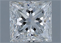Natural Diamond 1.02 Carats, Princess with  Cut, H Color, VS1 Clarity and Certified by GIA