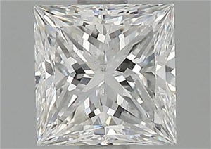 Picture of Natural Diamond 1.01 Carats, Princess with  Cut, F Color, SI1 Clarity and Certified by GIA