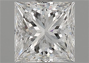 Picture of Natural Diamond 1.57 Carats, Princess with  Cut, F Color, VS2 Clarity and Certified by GIA