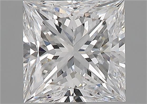 Foto Diamante Natural 1.54 quilates, Princesa , Color D, claridad SI1 y certificado GIA de