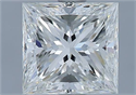 Natural Diamond 1.59 Carats, Princess with  Cut, I Color, VVS2 Clarity and Certified by GIA