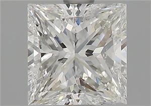 Foto Diamante Natural 1.51 quilates, Princesa , Color H, claridad SI1 y certificado GIA de