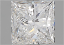 Natural Diamond 1.50 Carats, Princess with  Cut, F Color, VS2 Clarity and Certified by GIA