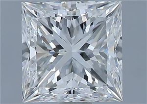 Picture of Natural Diamond 1.50 Carats, Princess with  Cut, H Color, VS1 Clarity and Certified by GIA