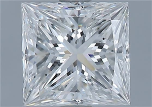 Foto Diamante Natural 1.50 quilates, Princesa , Color G, claridad SI1 y certificado GIA de