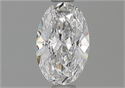 Natural Diamond 0.55 Carats, Oval with  Cut, D Color, VVS2 Clarity and Certified by GIA