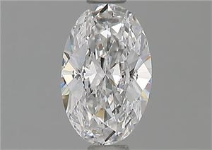 Picture of Natural Diamond 0.55 Carats, Oval with  Cut, D Color, VVS2 Clarity and Certified by GIA
