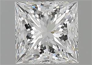 Picture of Natural Diamond 1.02 Carats, Princess with  Cut, E Color, VS1 Clarity and Certified by GIA