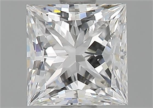 Picture of Natural Diamond 1.02 Carats, Princess with  Cut, E Color, VS2 Clarity and Certified by GIA