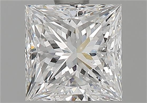 Picture of Natural Diamond 1.01 Carats, Princess with  Cut, D Color, SI1 Clarity and Certified by GIA
