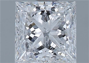 Picture of Natural Diamond 1.01 Carats, Princess with  Cut, E Color, VS2 Clarity and Certified by GIA