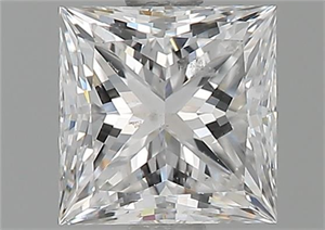Picture of Natural Diamond 1.01 Carats, Princess with  Cut, E Color, SI2 Clarity and Certified by GIA